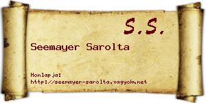 Seemayer Sarolta névjegykártya
